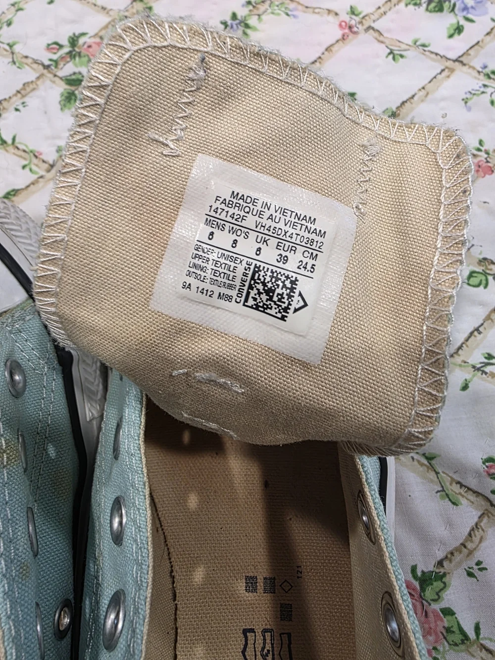 Converse All Star Low-Top Sneakers in Light Teal - Picture 9 of 11